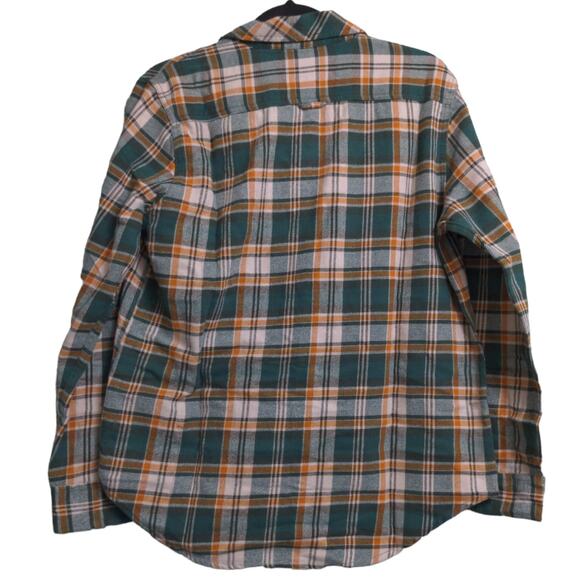 Prana Golden Canyon Flannel Soft Pine Plaid Layer Snaps Pocket Organic M New - Picture 6 of 16